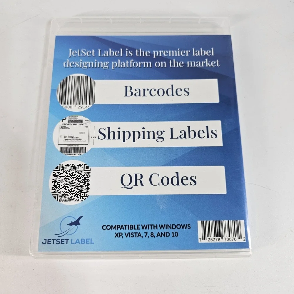 Jetset Label Barcode Design Software USB Drag Drop Print Creation Windows XP 10